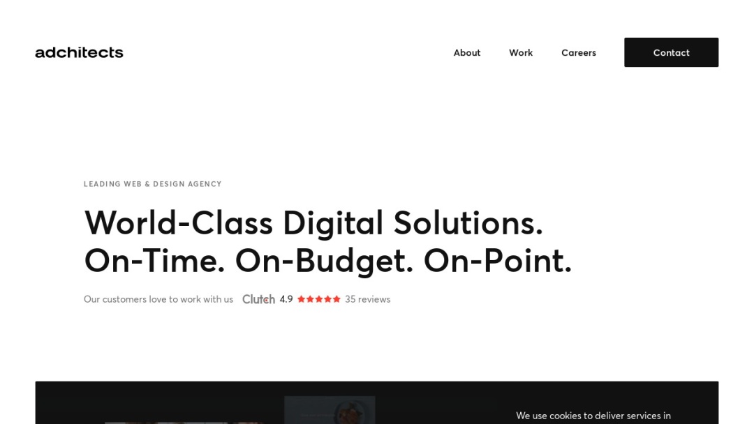 Screenshot of Adchitects's Website