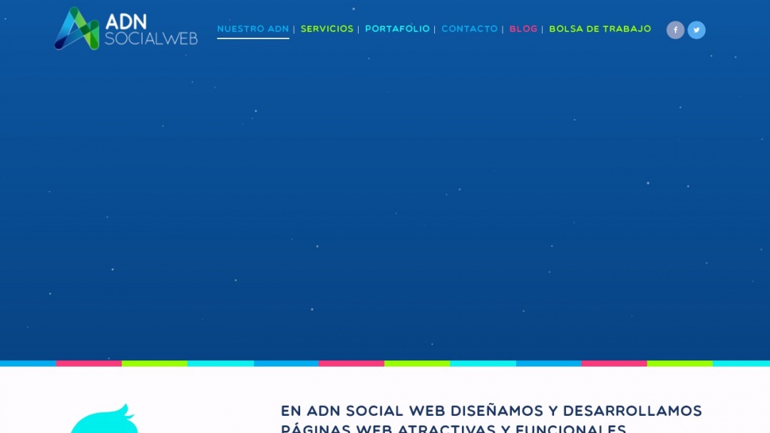Screenshot of ADN SOCIAL WEB's Website