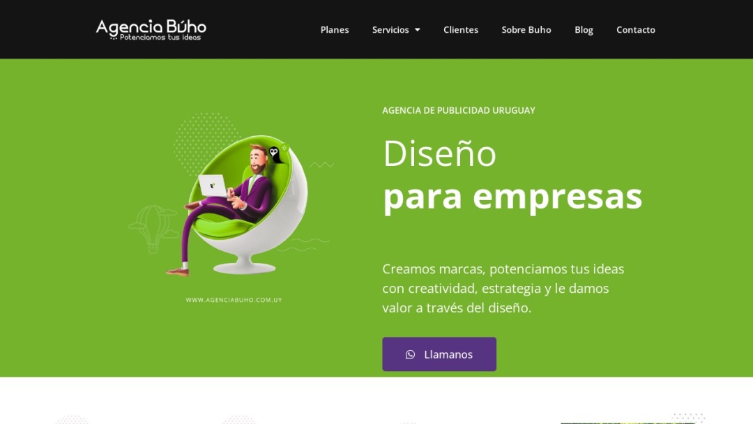 Screenshot of Agencia Búho's Website