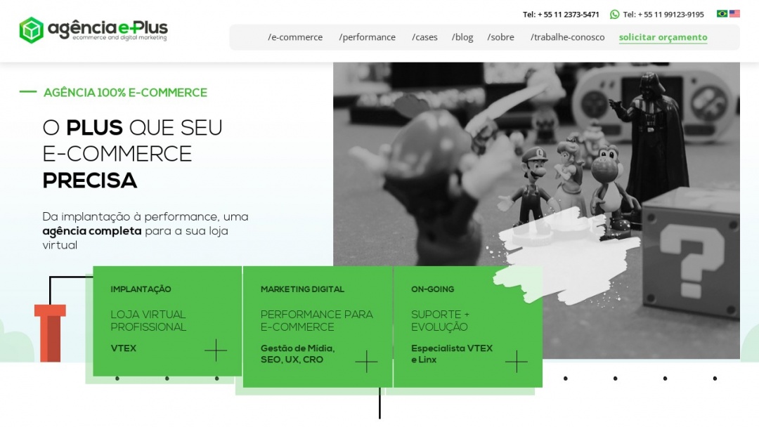 Screenshot of Agência e-Plus's Website