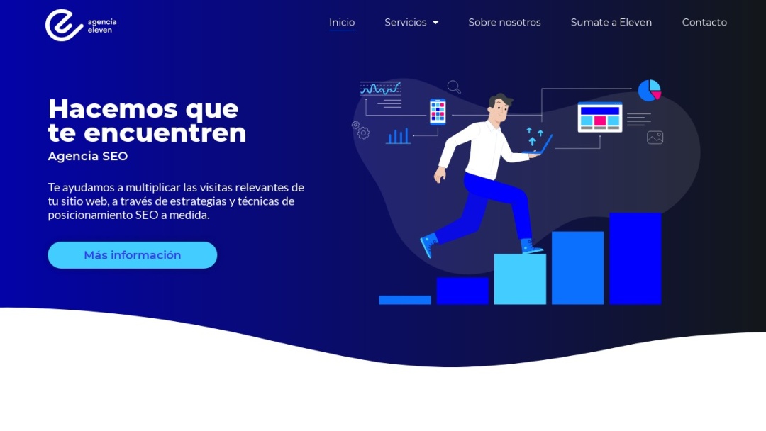 Screenshot of Agencia Eleven's Website