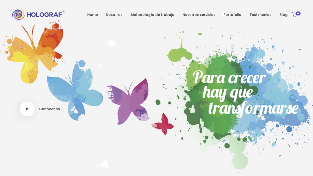 Screenshot of Agencia Holograf's Website