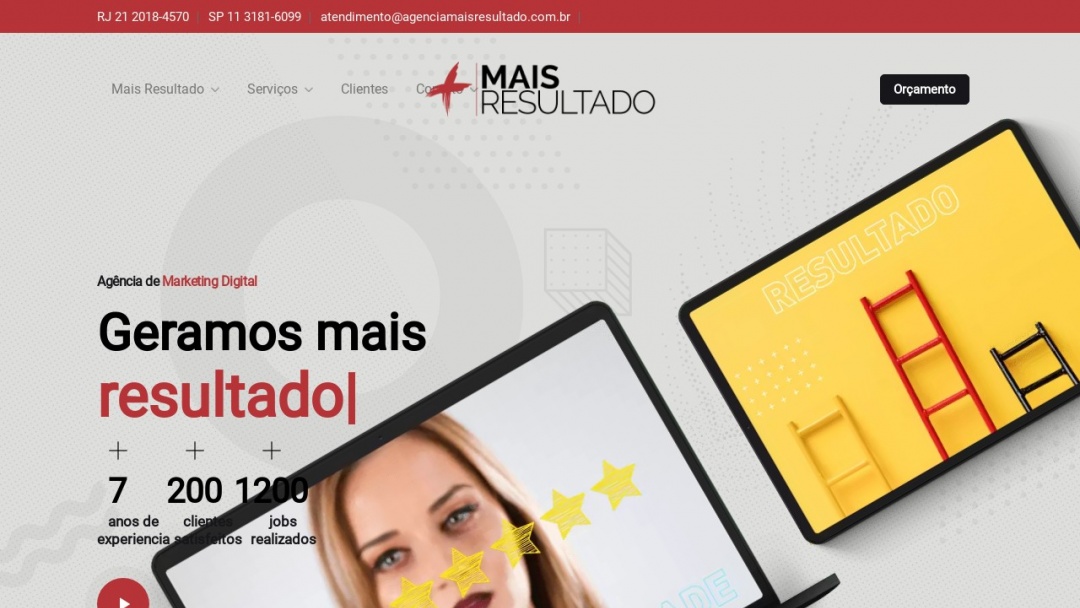 Screenshot of Agência Mais Resultado's Website