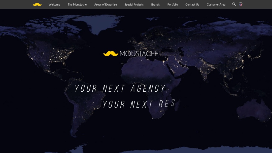Screenshot of Agência Moustache's Website