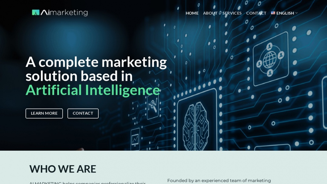 Screenshot of AI Marketing's Website