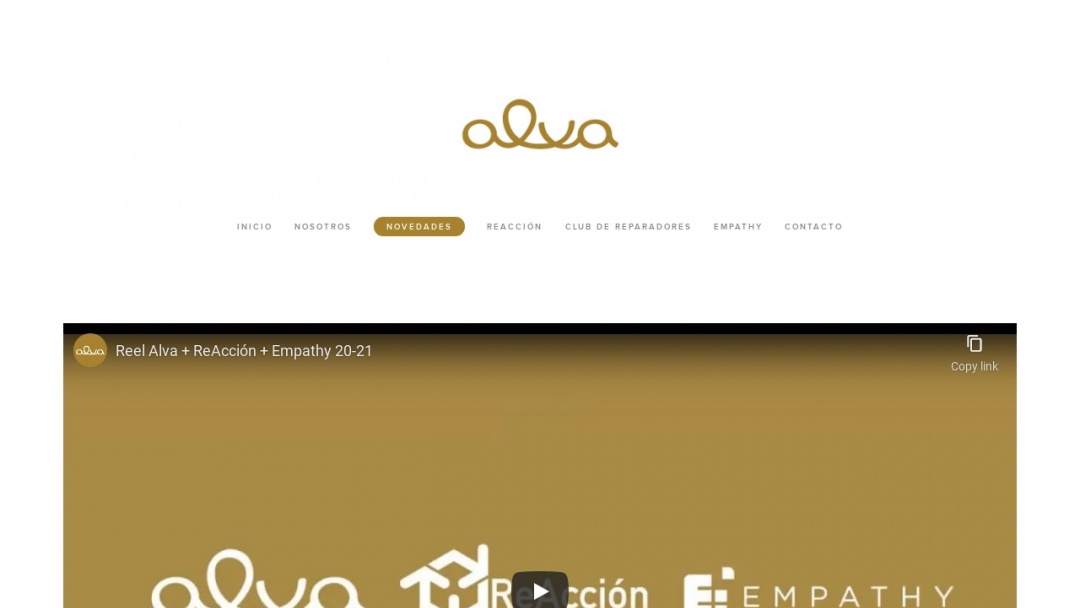 Screenshot of Alva Creative House's Website