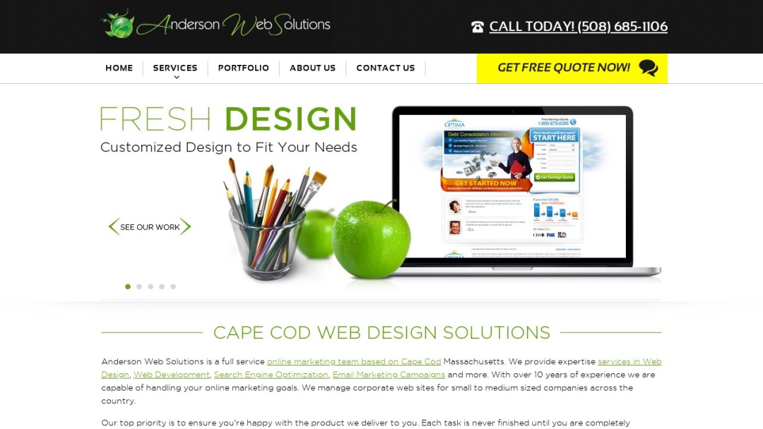 Screenshot of Anderson Web Designs's Website