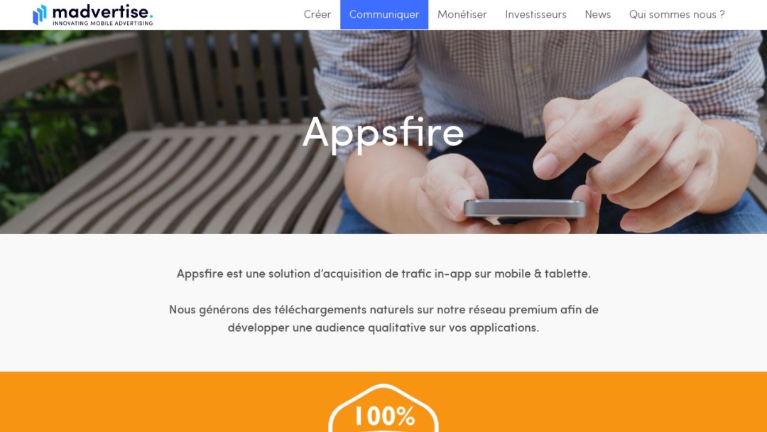 Screenshot of Appsfire's Website