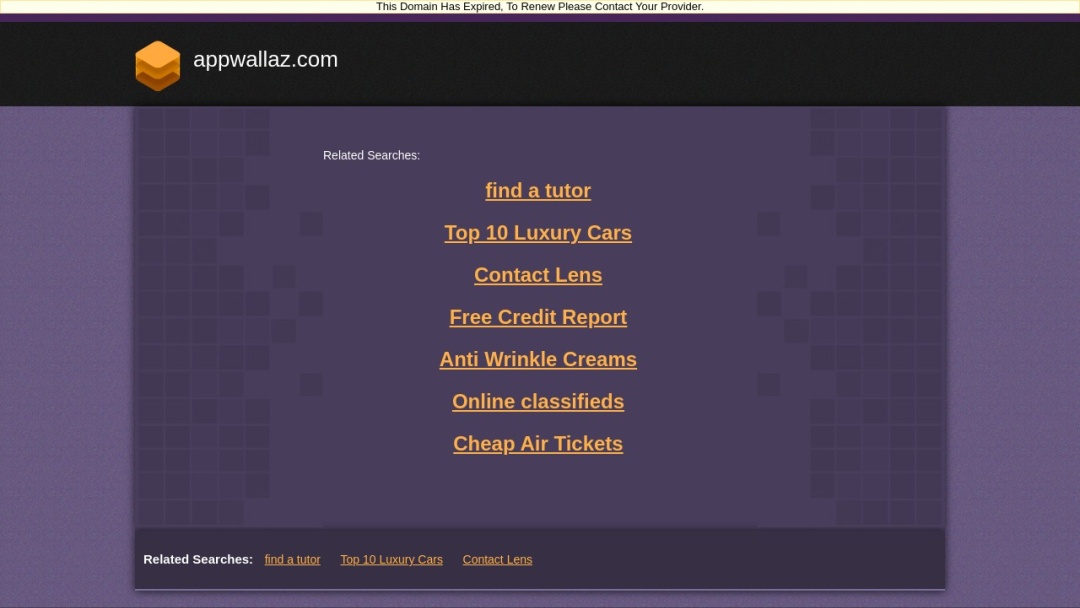 Screenshot of Appwallaz's Website