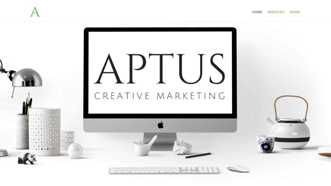 Screenshot of Aptus Creative Marketing's Website