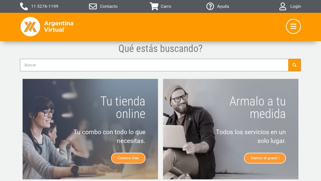 Screenshot of Argentina Virtual's Website