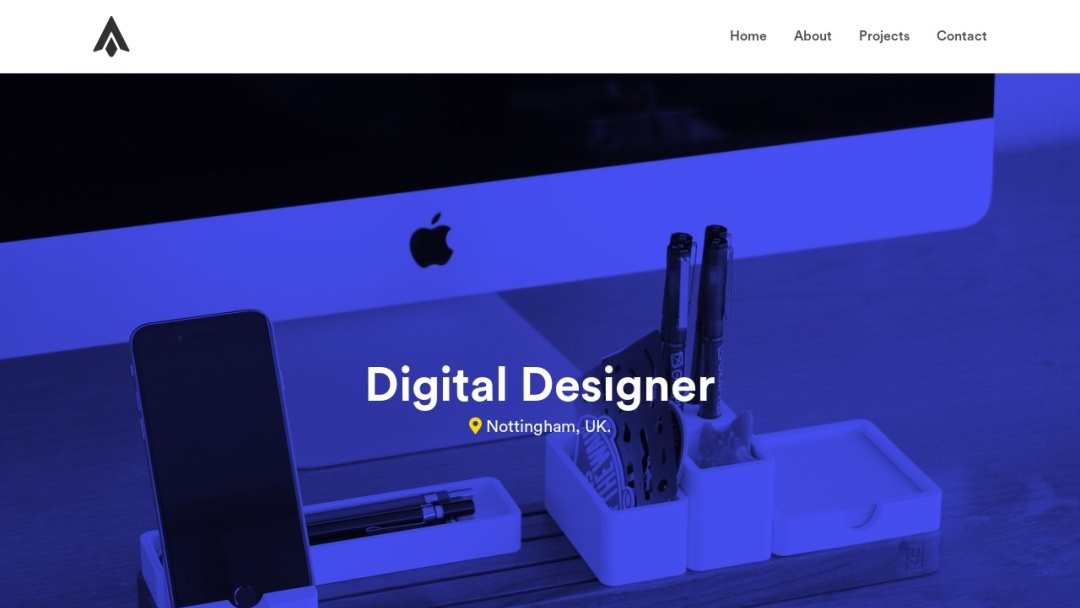 Screenshot of Ash Flint Design's Website