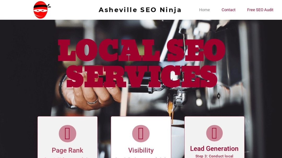 Screenshot of Asheville SEO Ninja's Website