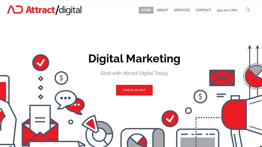 Screenshot of Attract Digital's Website