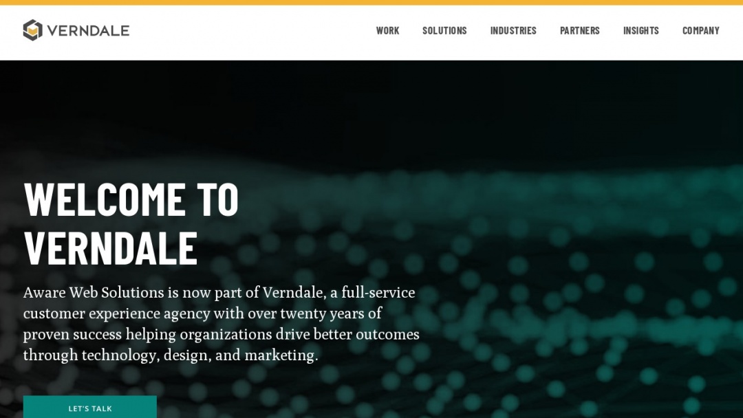 Screenshot of Aware Web Solutions's Website