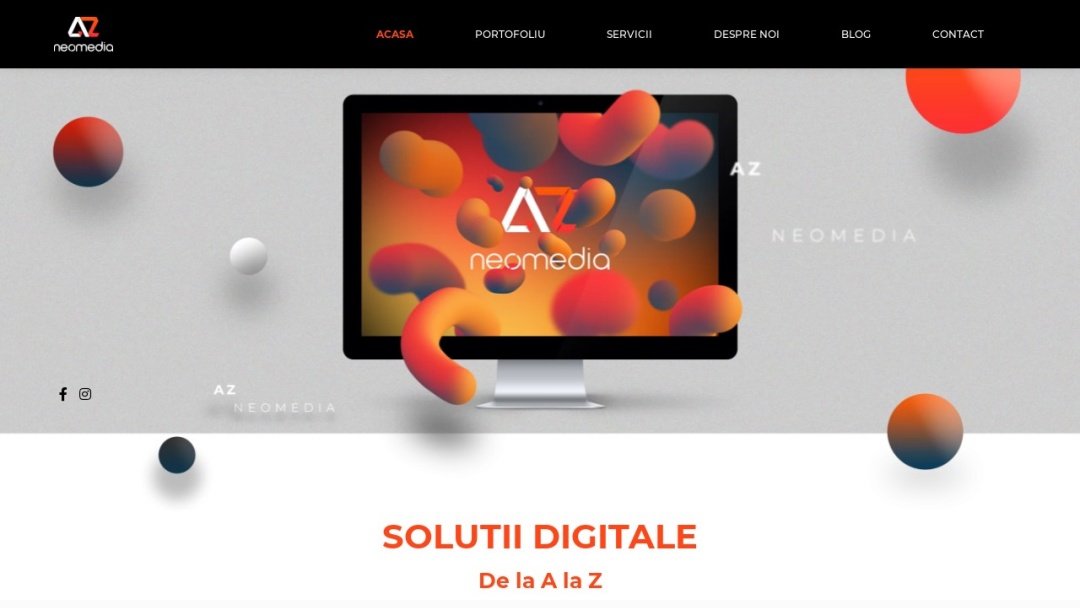 Screenshot of AZ neomedia's Website