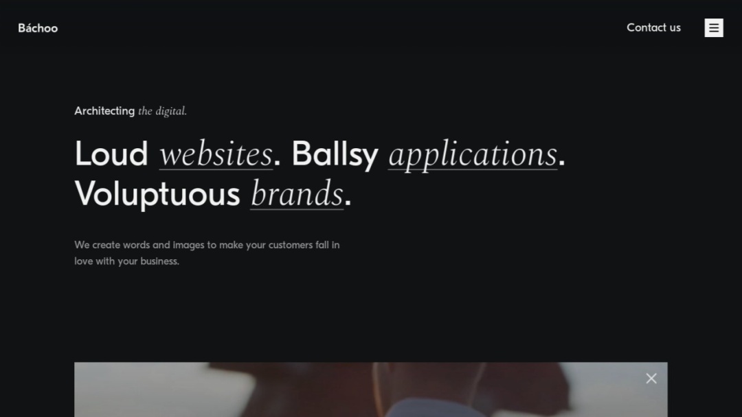 Screenshot of Bachoo Design Studio's Website