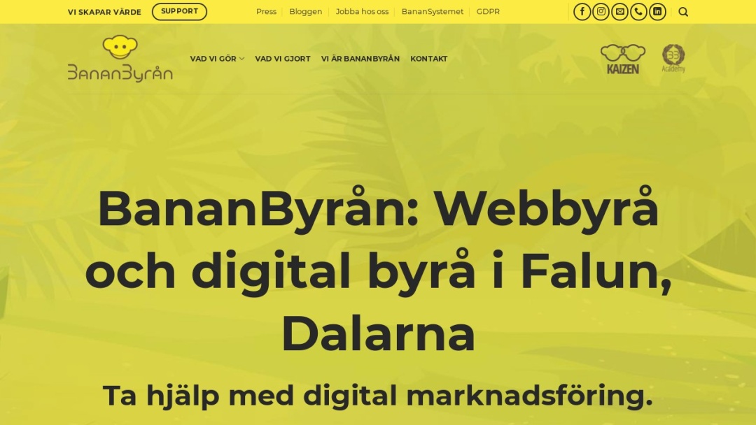 Screenshot of BananByrån's Website