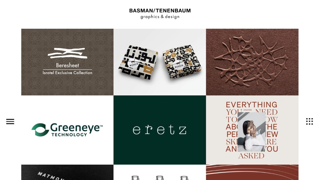 Screenshot of Basman Tenenbaum graphics and design's Website