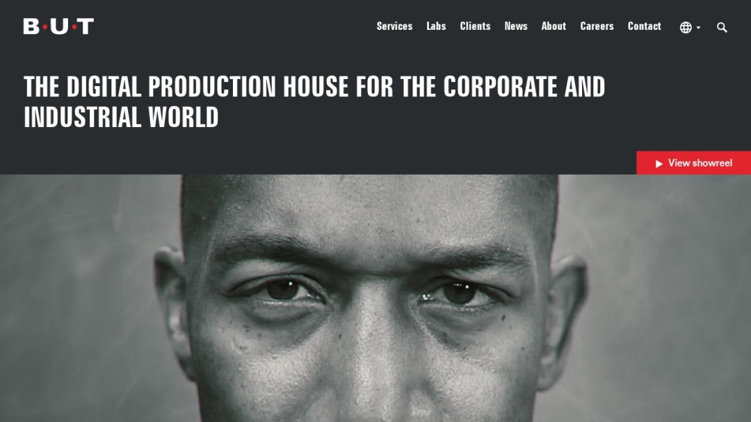 Screenshot of B·U·T global's Website