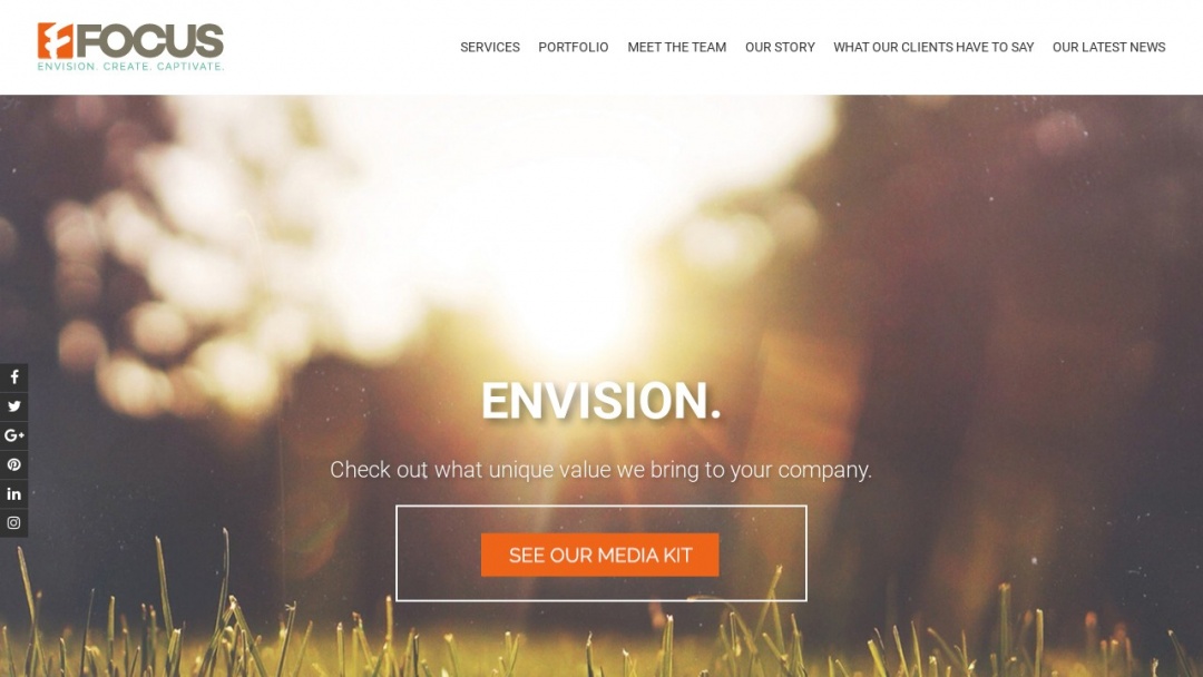Screenshot of Be The Focus Branding Agency's Website