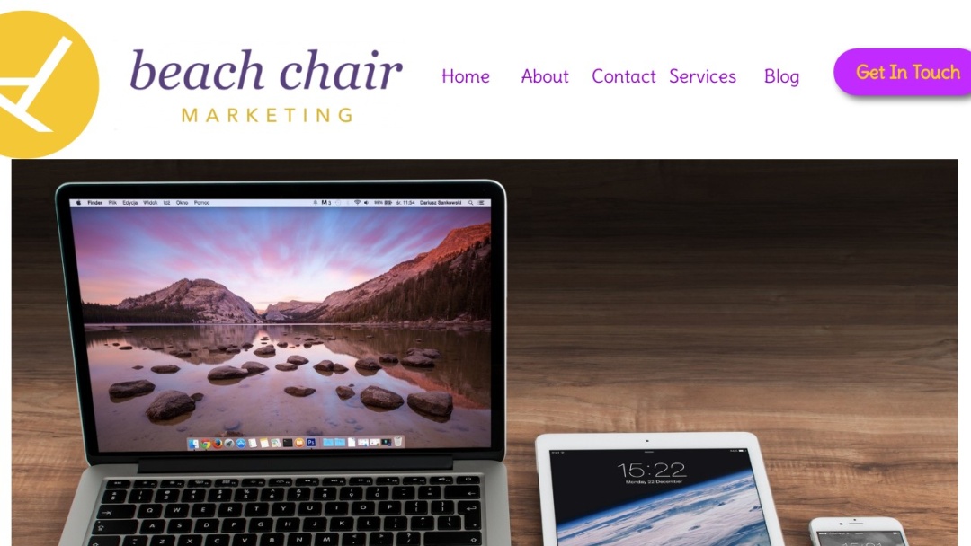 Screenshot of Beach Chair Marketing's Website