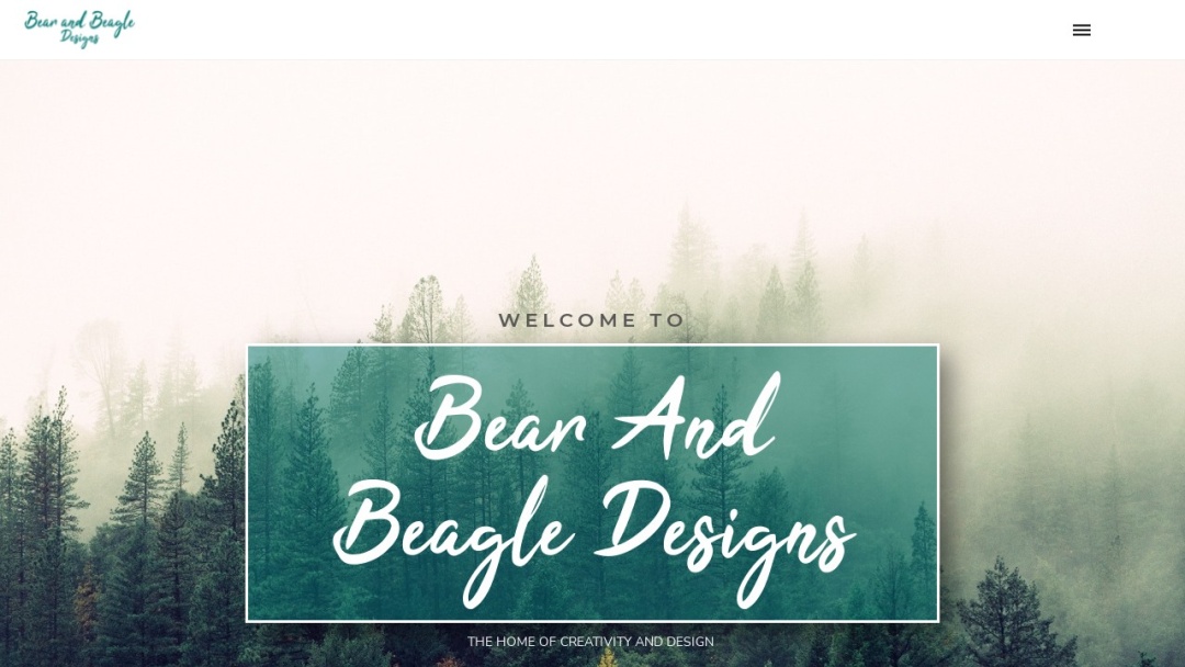 Screenshot of Bear and Beagle's Website