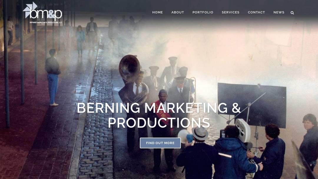 Screenshot of Berning Marketing's Website