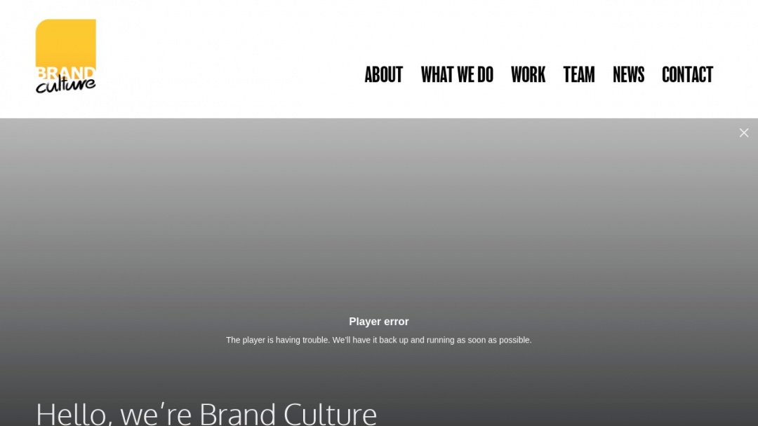 Screenshot of Brand Culture's Website