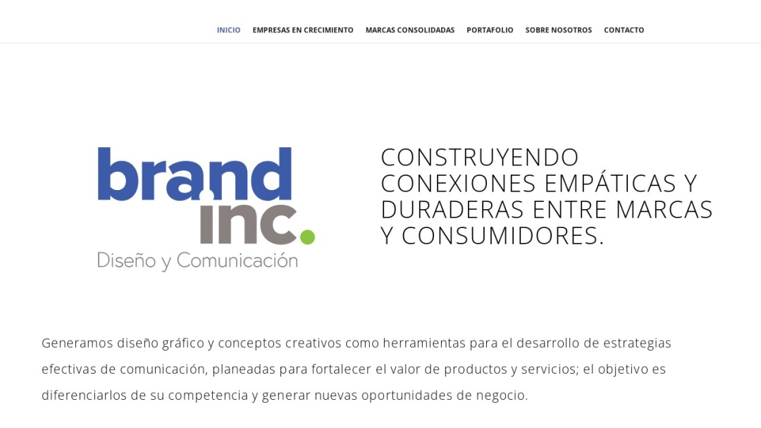 Screenshot of Brand Inc. Consultores en Estrategias de Comunicación's Website