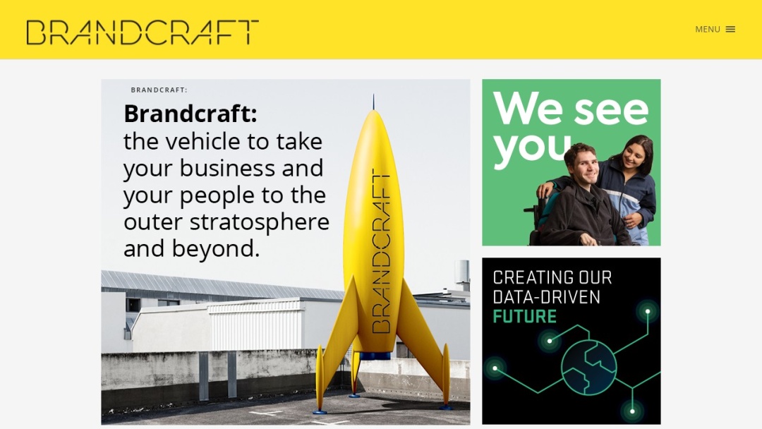 Screenshot of Brandcraft's Website