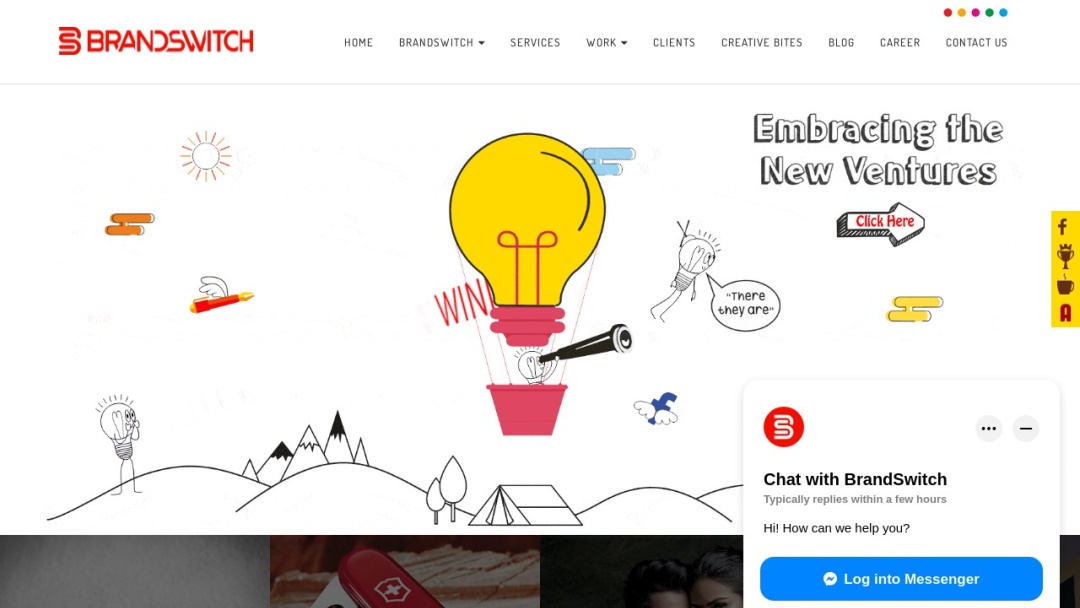 Screenshot of BrandSwitch's Website