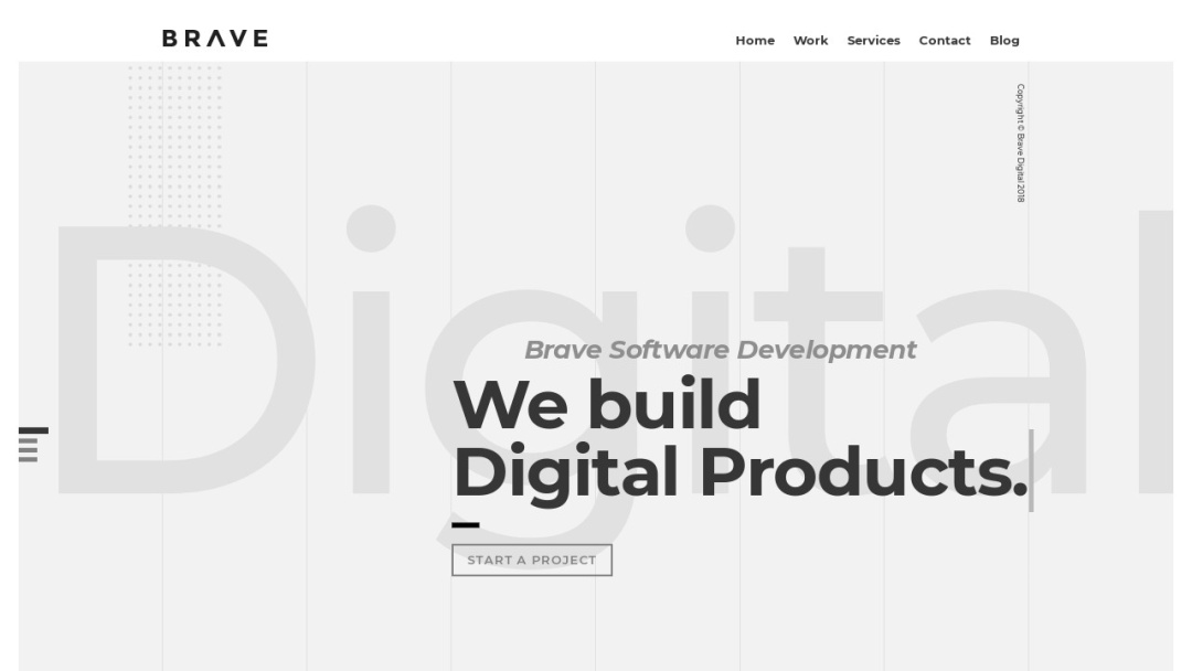 Screenshot of Brave Digital's Website