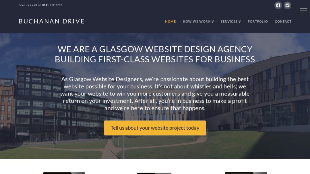 Screenshot of Buchanan Drive Web Design's Website