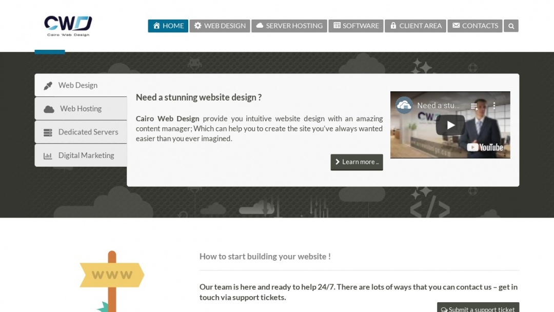 Screenshot of Cairo Web Design ¬¨√Ü's Website