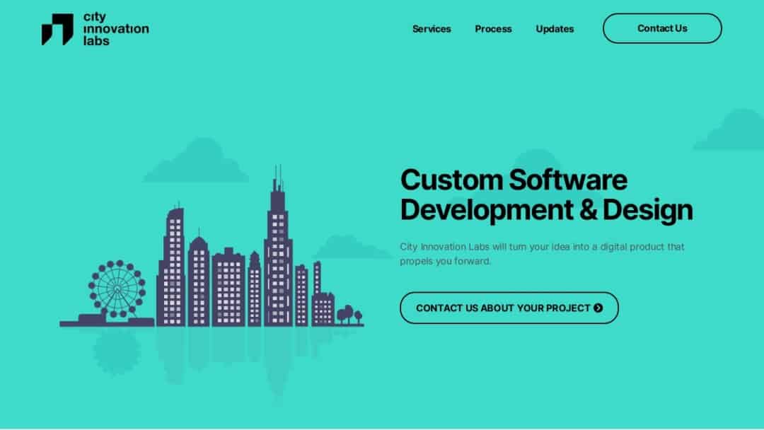 Screenshot of City Innovation Labs's Website