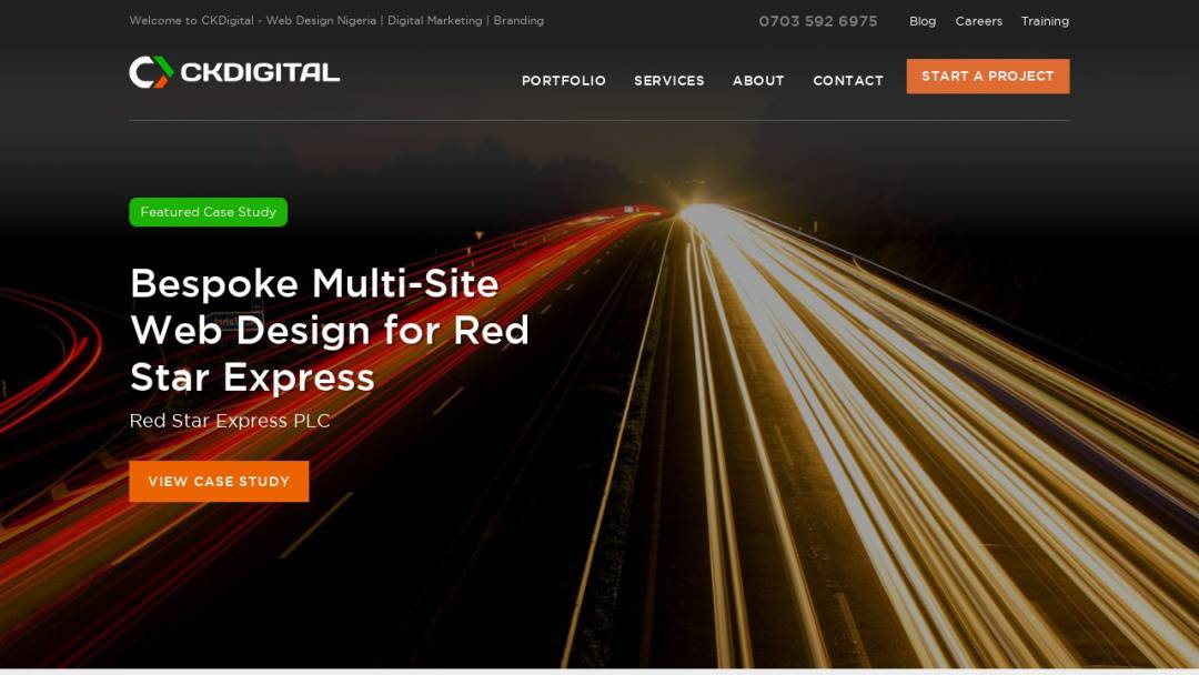 Screenshot of CKDigital Solutions - Digital Creative Agency's Website