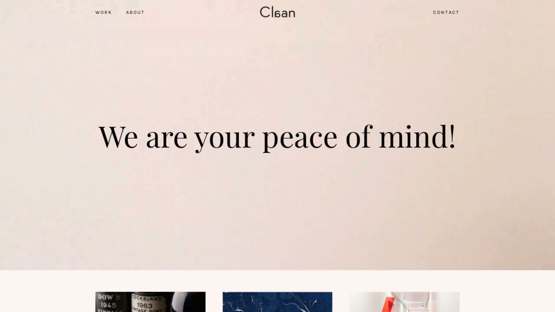 Screenshot of Claan's Website