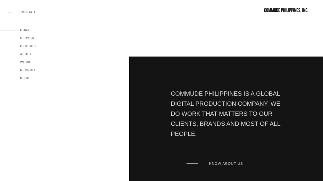 Screenshot of Commude Philippines, Inc.'s Website