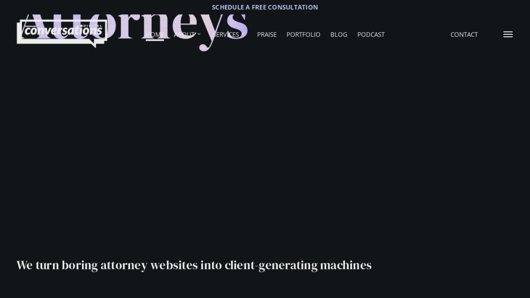 Screenshot of Conversations Digital's Website