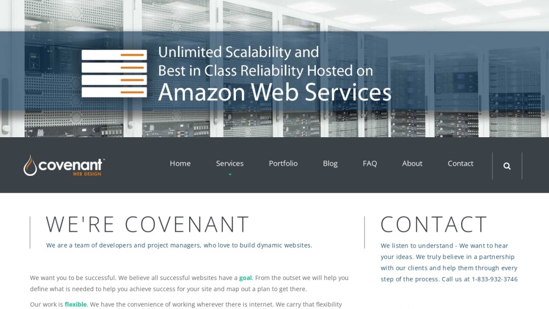 Screenshot of Covenant Web Design's Website