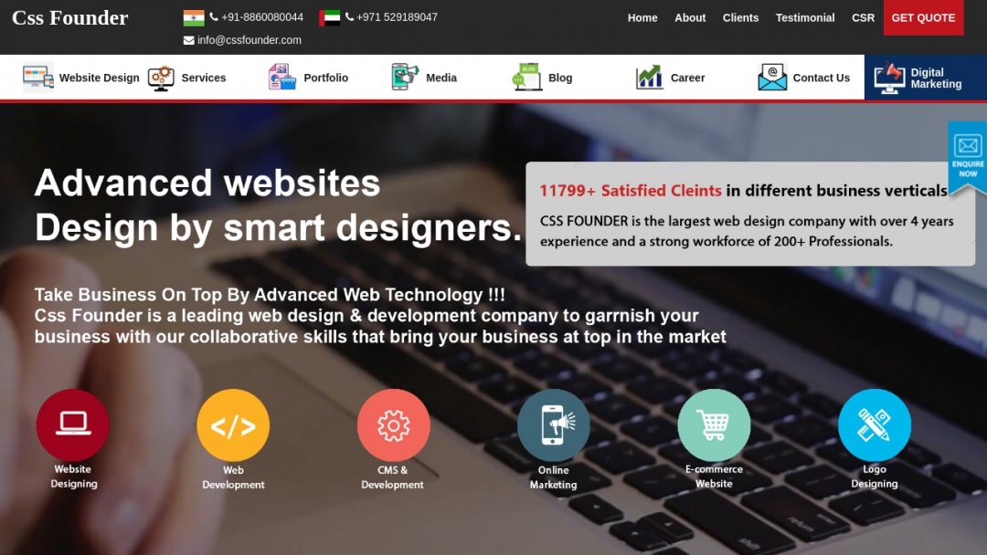 Screenshot of Css Founder Pvt Ltd's Website