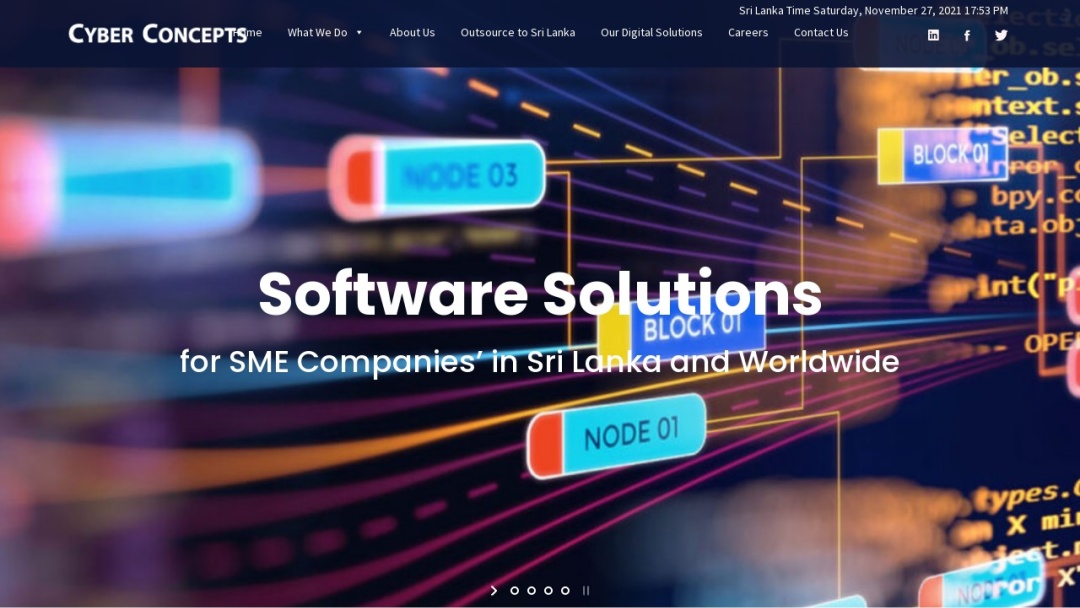 Screenshot of Cyber Concepts Sri lanka's Website
