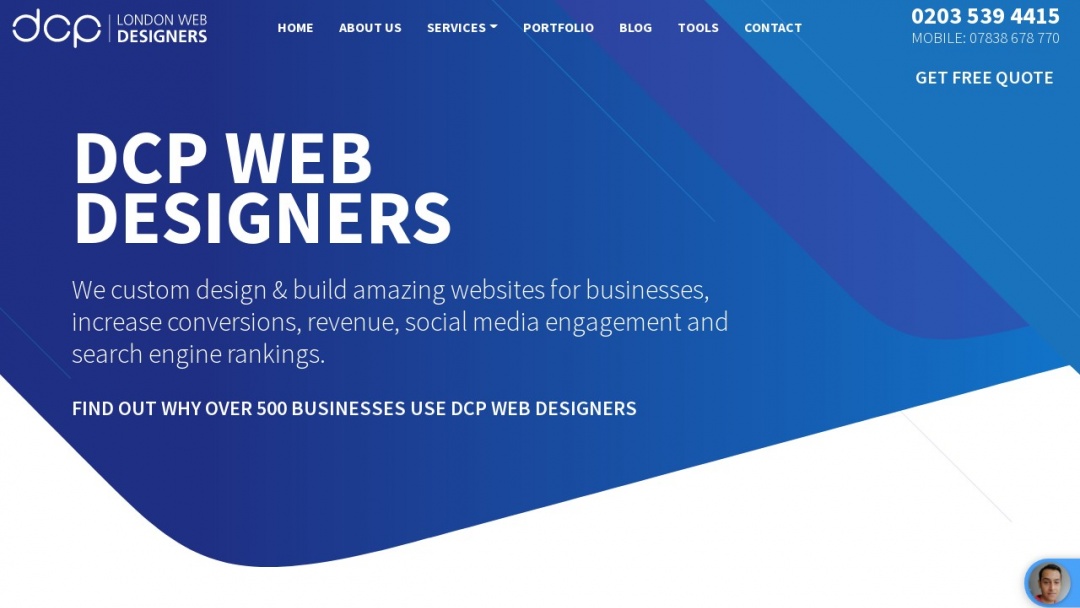 Screenshot of DCP Web Designers's Website