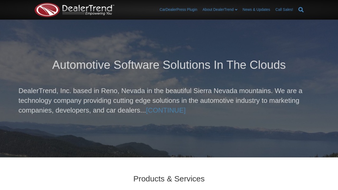 Screenshot of DealerTrend, Inc.'s Website