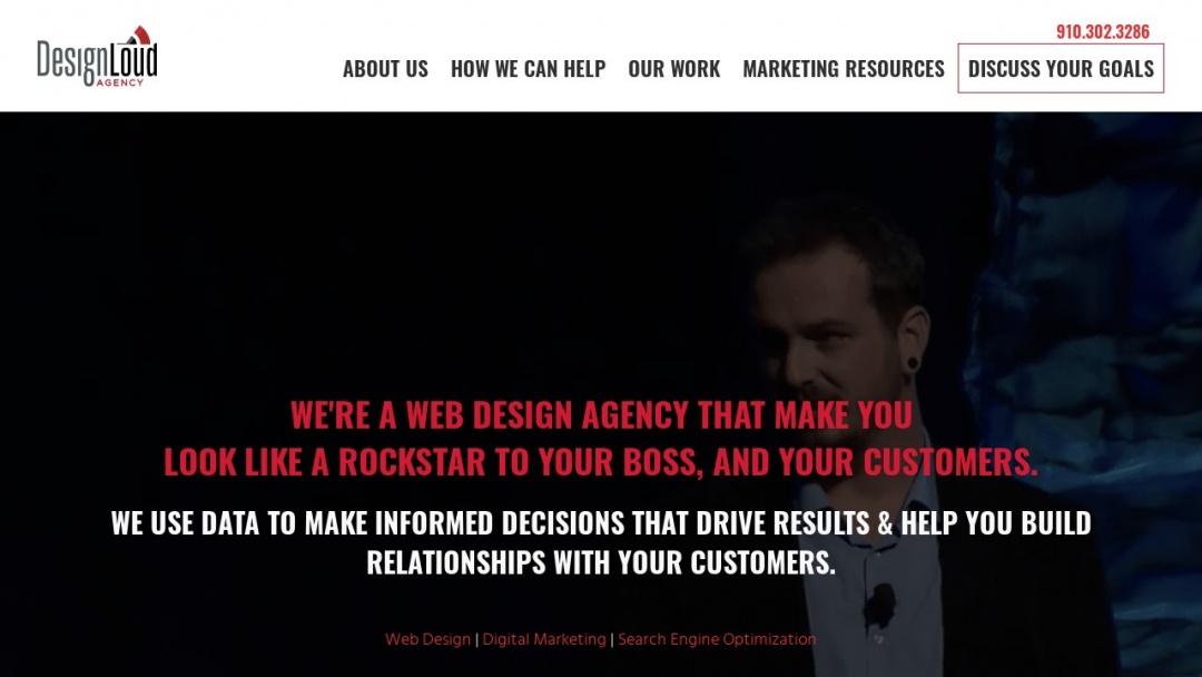 Screenshot of DesignLoud, Inc.'s Website