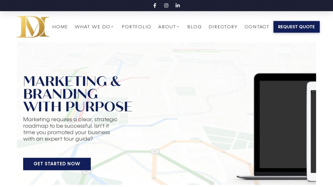 Screenshot of District Maven Marketing & Creative's Website