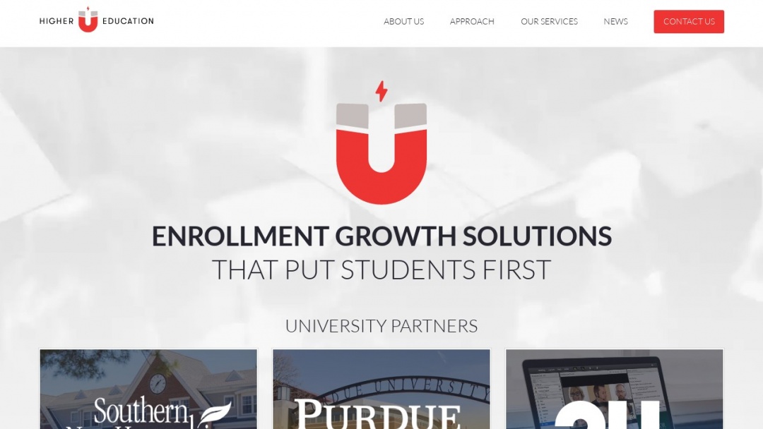 Screenshot of HigherEducation.com's Website