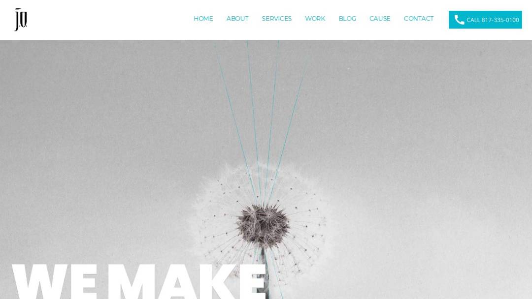 Screenshot of J.O. Agency's Website