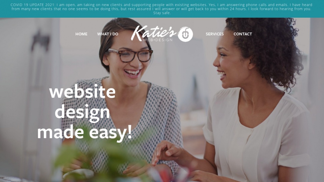 Screenshot of Katie's Web Design's Website